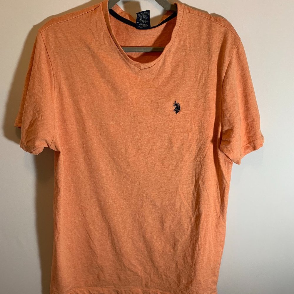 polo assn peach shirt